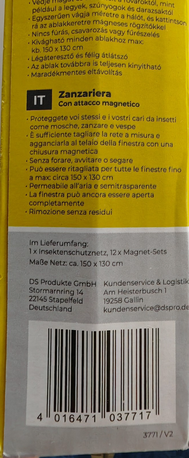 EASYmaxx Insektenschutzgitter Magnet Fliegengitter Fenster 130x150cm B2