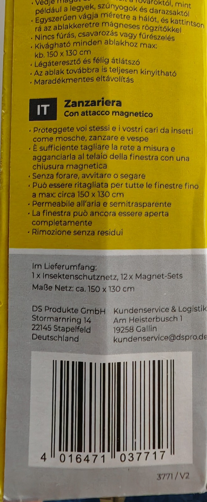 EASYmaxx Insektenschutzgitter Magnet Fliegengitter Fenster 130x150cm B2