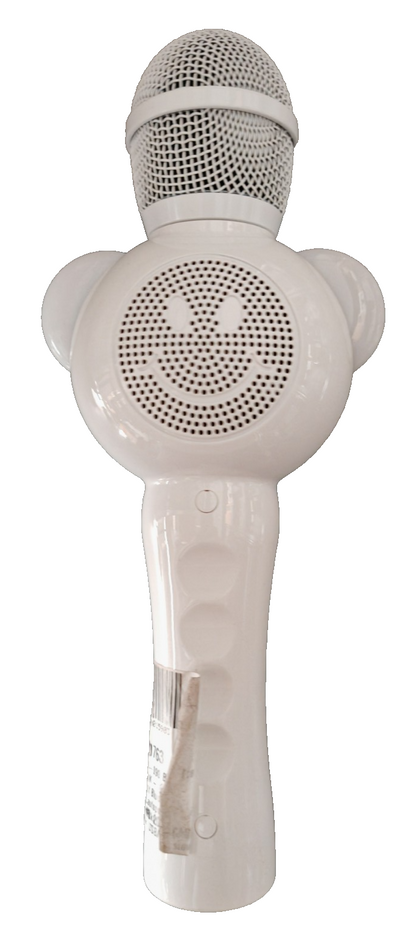 Lenco BMC-090BK Bluetooth Karaoke Mikrofon 5W Lautsprecher LED USB SD Weiß D6