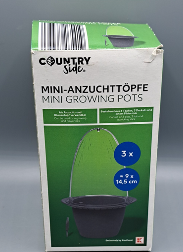 Countryside Mini-Anzuchttöpfe 3er Set Pflanztöpfe Kräutertöpfe