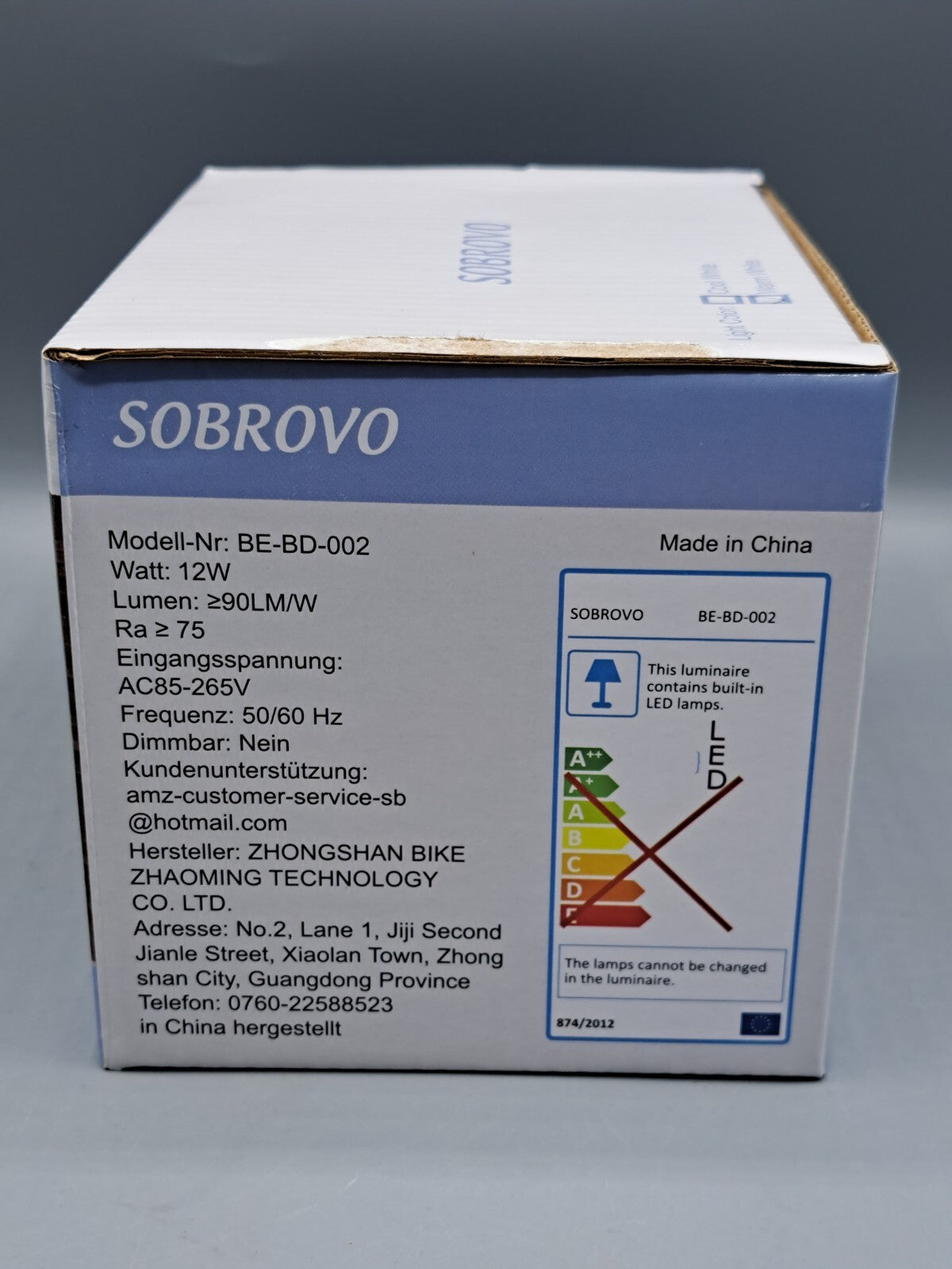 Sobrovo LED Wandlampe 2er Set Wandleuchte Innenbeleuchtung