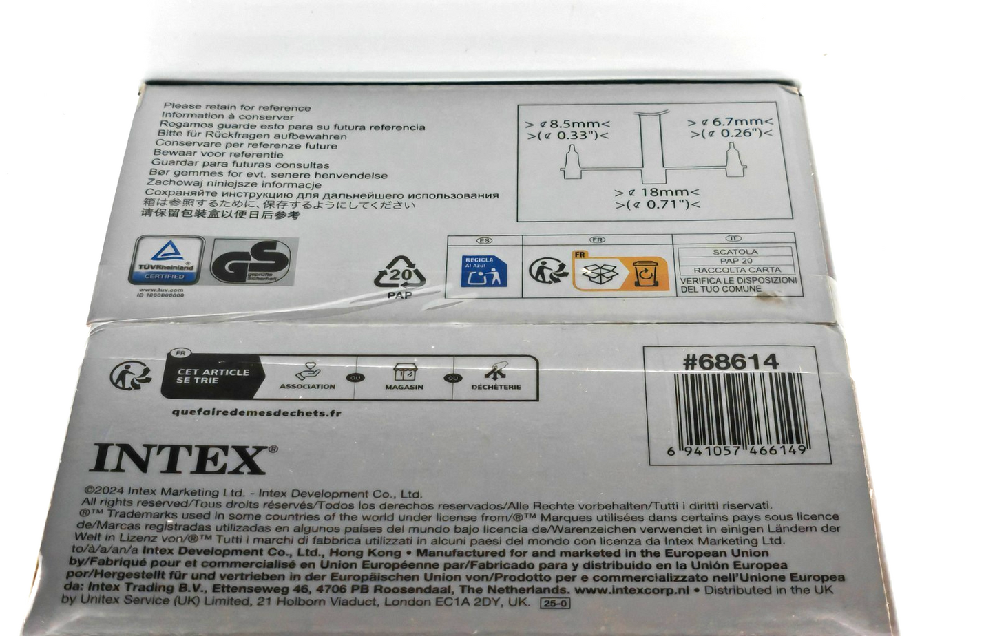 Intex Handpumpe – Double Quick II Luftpumpe für Luftmatratzen