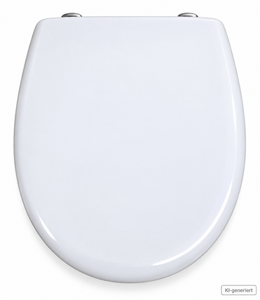 Abattant EASY WC Sitz Weiß Toilettensitz Edelstahl Scharnier stabil Komfort E1
