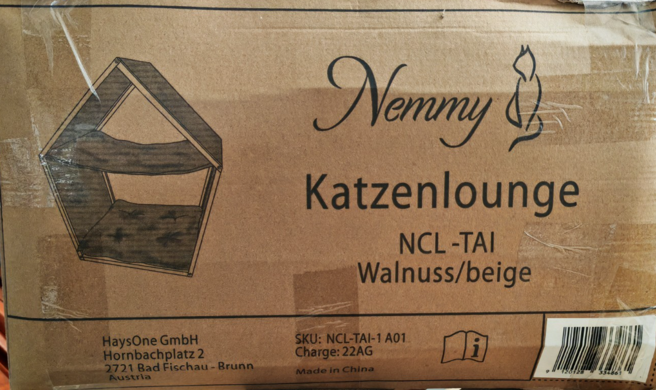Nemmy Katzenlounge Katzenhöhle Hängematte Katzenbett Katzenhaus Indoor