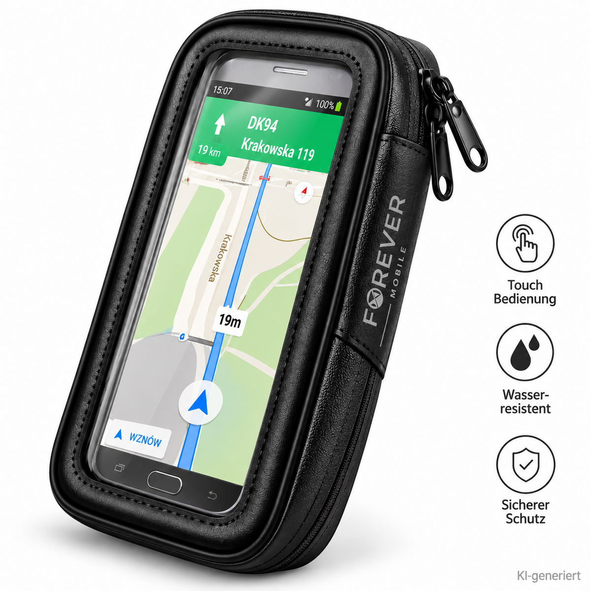 Forever BH-100L Fahrrad Handyhalter 5,5" Wasserdicht 360° Smartphone Halter A8