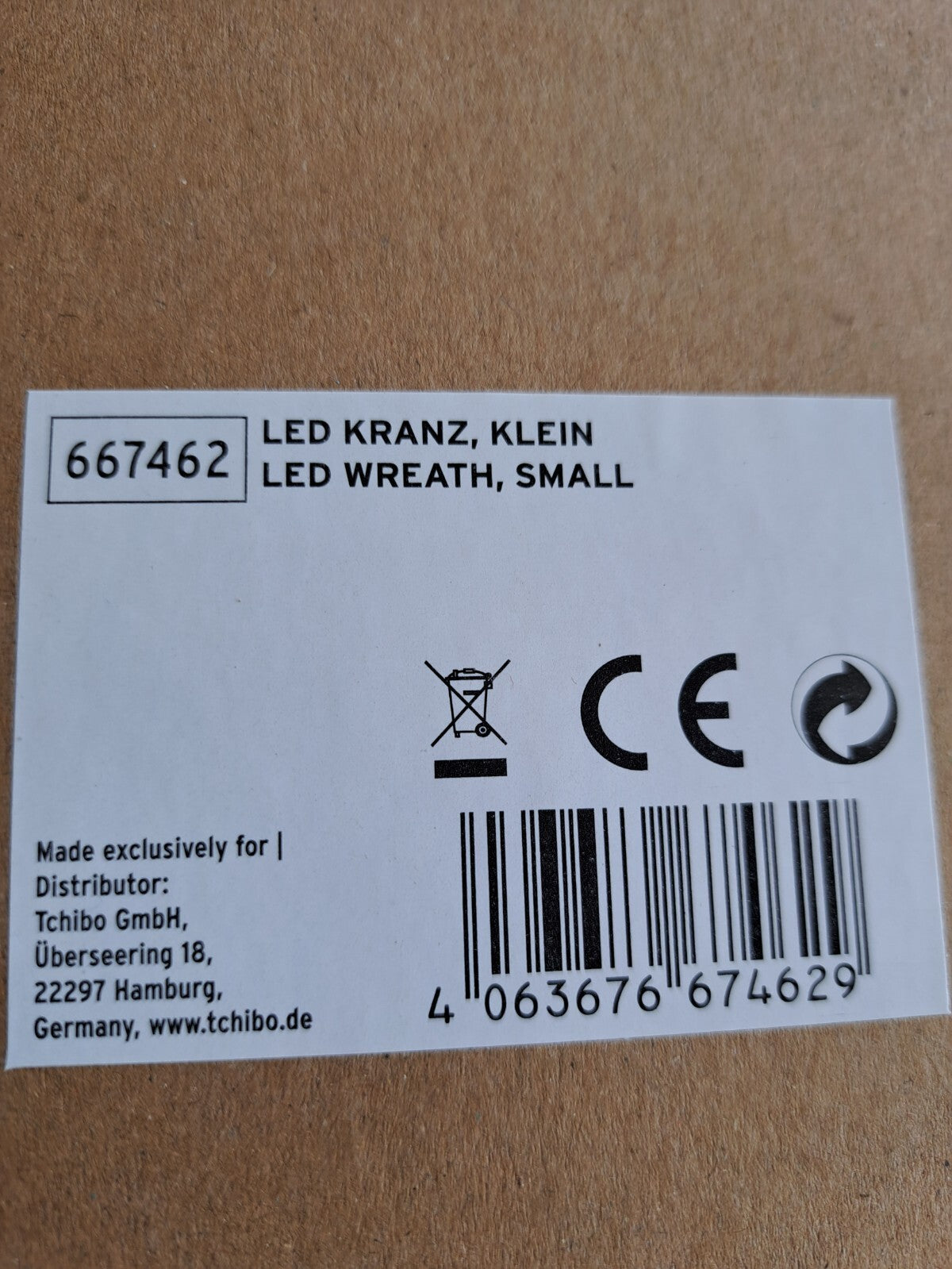 Tchibo LED Kranz klein 667462 Weihnachtskranz Deko Beleuchtung Advent