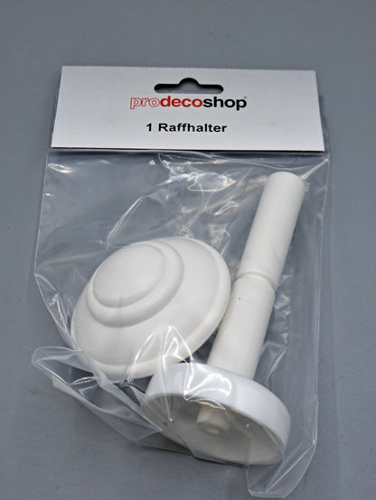 Prodecoshop Raffhalter Weiß 1 Stück Vorhanghalter Gardinenhalter Raffknopf