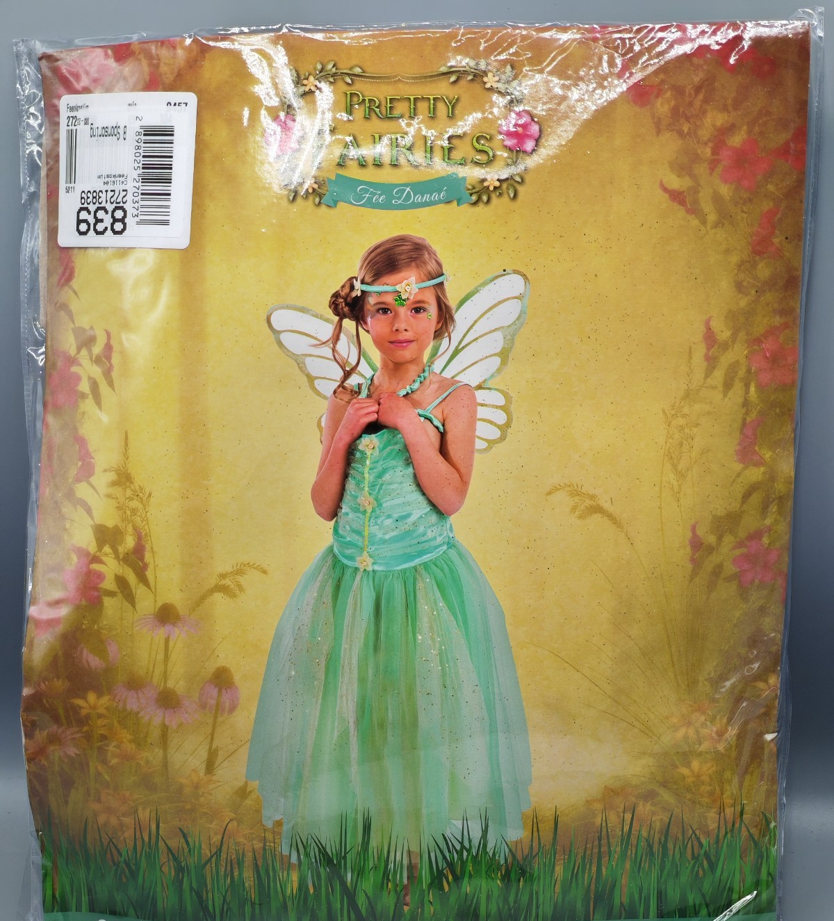 CHAKS Pretty Fairies Fee Kostüm Mädchen Gr. 140 Türkis Feenkleid Karneval G