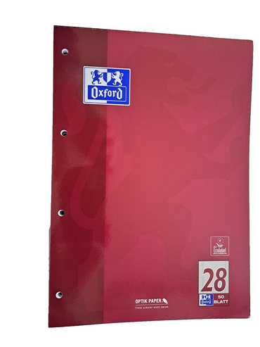 Oxford Optik Paper A4 28 50 Blatt Block Schreibblock Notizblock