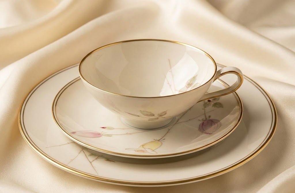 Heinrich Porzellan 1 Tasse Untertasse Teller Kaffee-Set Sammlerstück