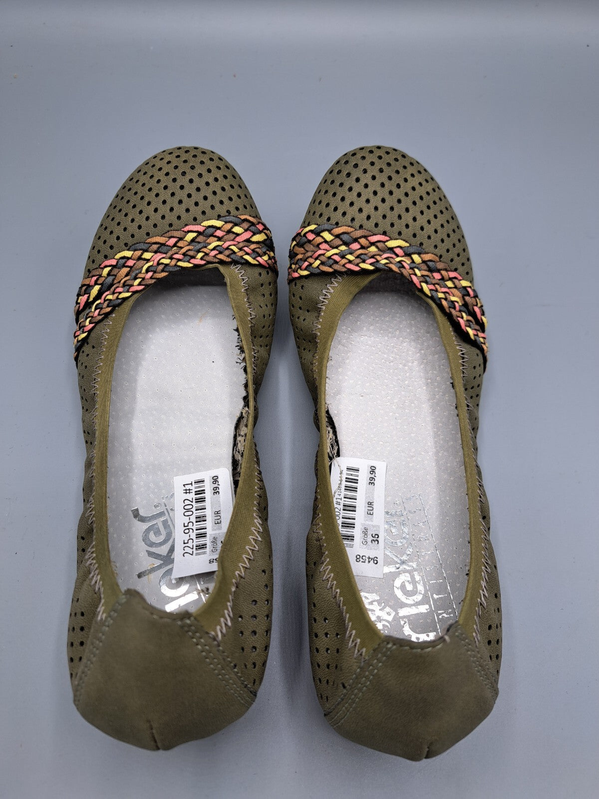 Rieker Antistress Ballerinas, Damen, Größe 36 Olivgrün