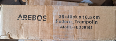 Arebos Trampolin Federn 165 mm Federset Ersatzfedern Trampolinfeder , 36 Stück