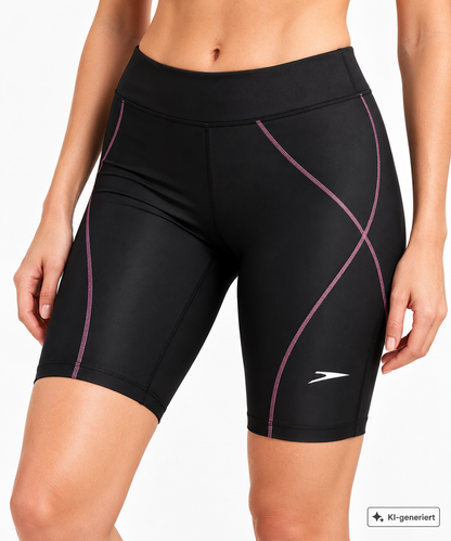 CRANE Damen Radlerhose Gr. 40 Schwarz Fahrradhose Sitzpolster Coolmax Neu G