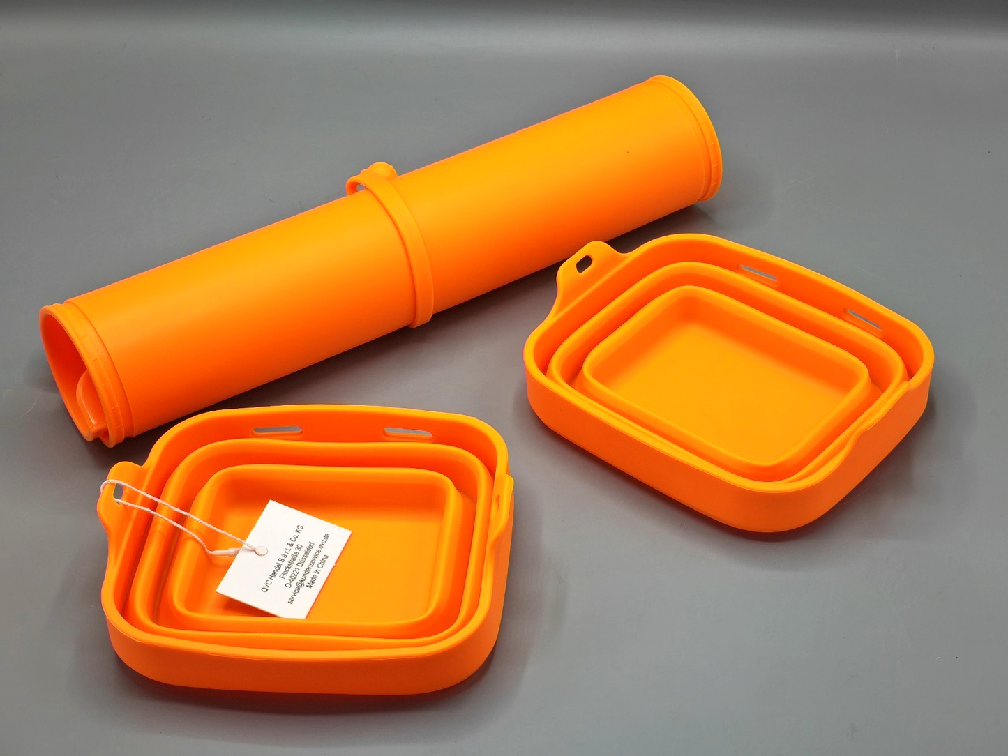 QVC Silikon Schneidebrett faltbar – 2 Schüsseln tragbar Camping Küche