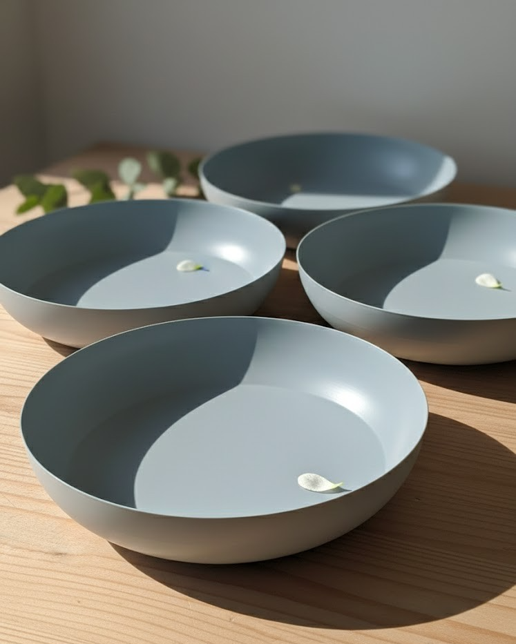 Blomus 4er Set Blumenuntertopf Untersetzer Hellblau Pflanzentopf