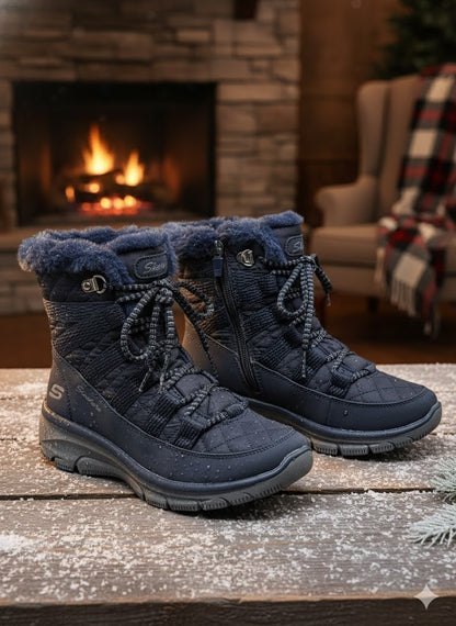 Skechers Damen Stiefel Relax Marine Gr.35 Winter Boots Blau