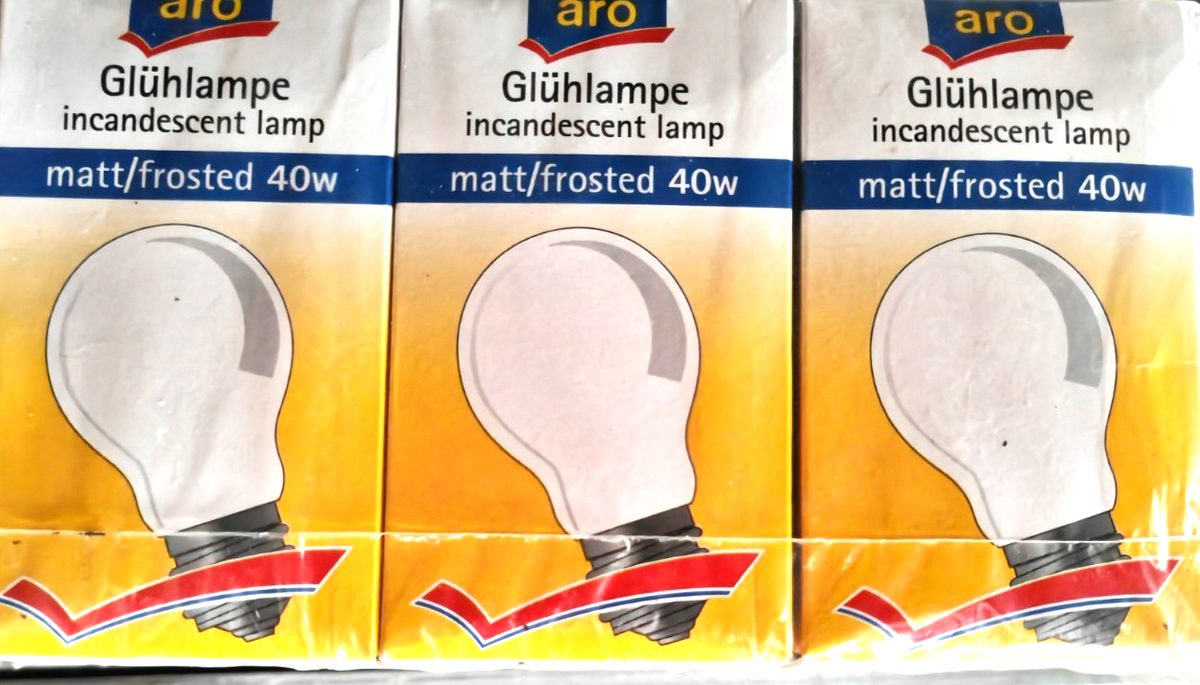 aro Glühlampen 6er Set 40W Matt E27 Glühbirnen Frosted Klassisch HA34