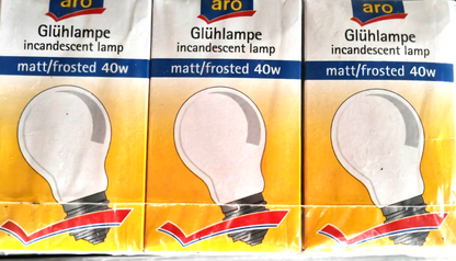 aro Glühlampen 6er Set 40W Matt E27 Glühbirnen Frosted Klassisch HA34