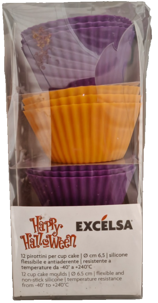 Excelsa Happy Halloween 12 Silikon Muffinformen 6,5 cm Backförmchen Muffin B5