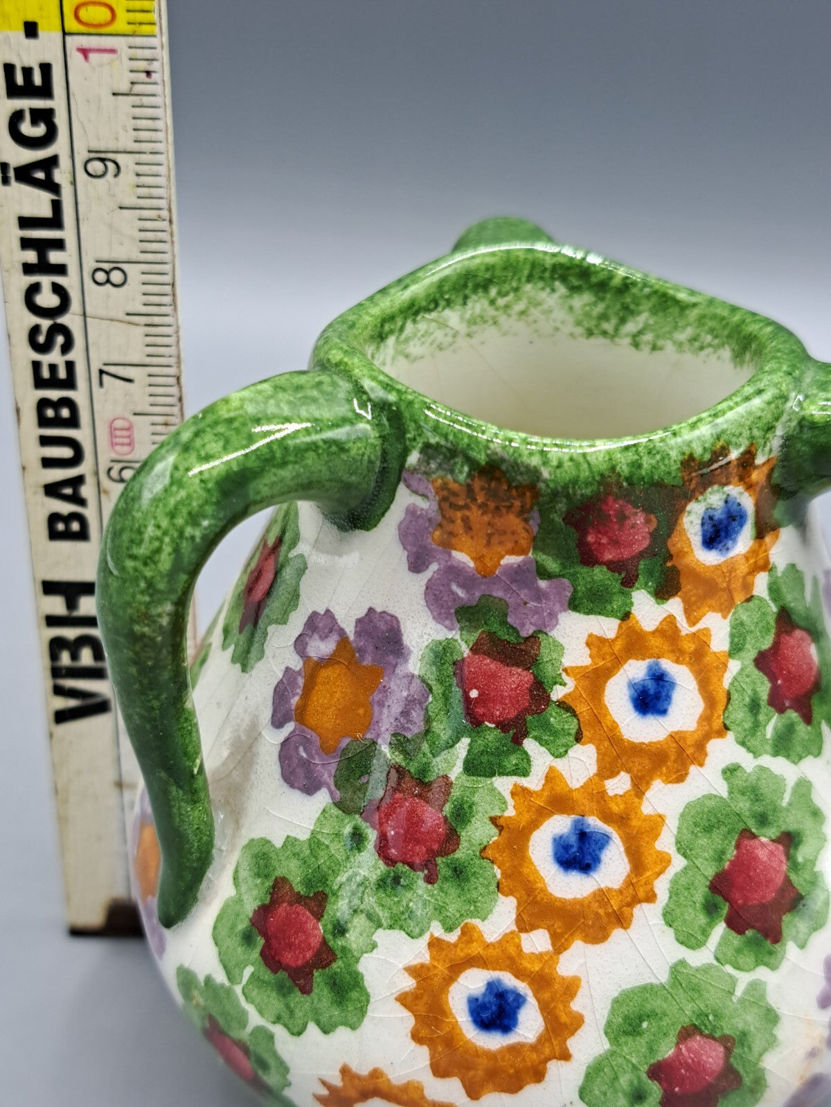 Keramik Vase 8cm Kunst Antiquität Vintage Deko Sammlerobjekt Retro