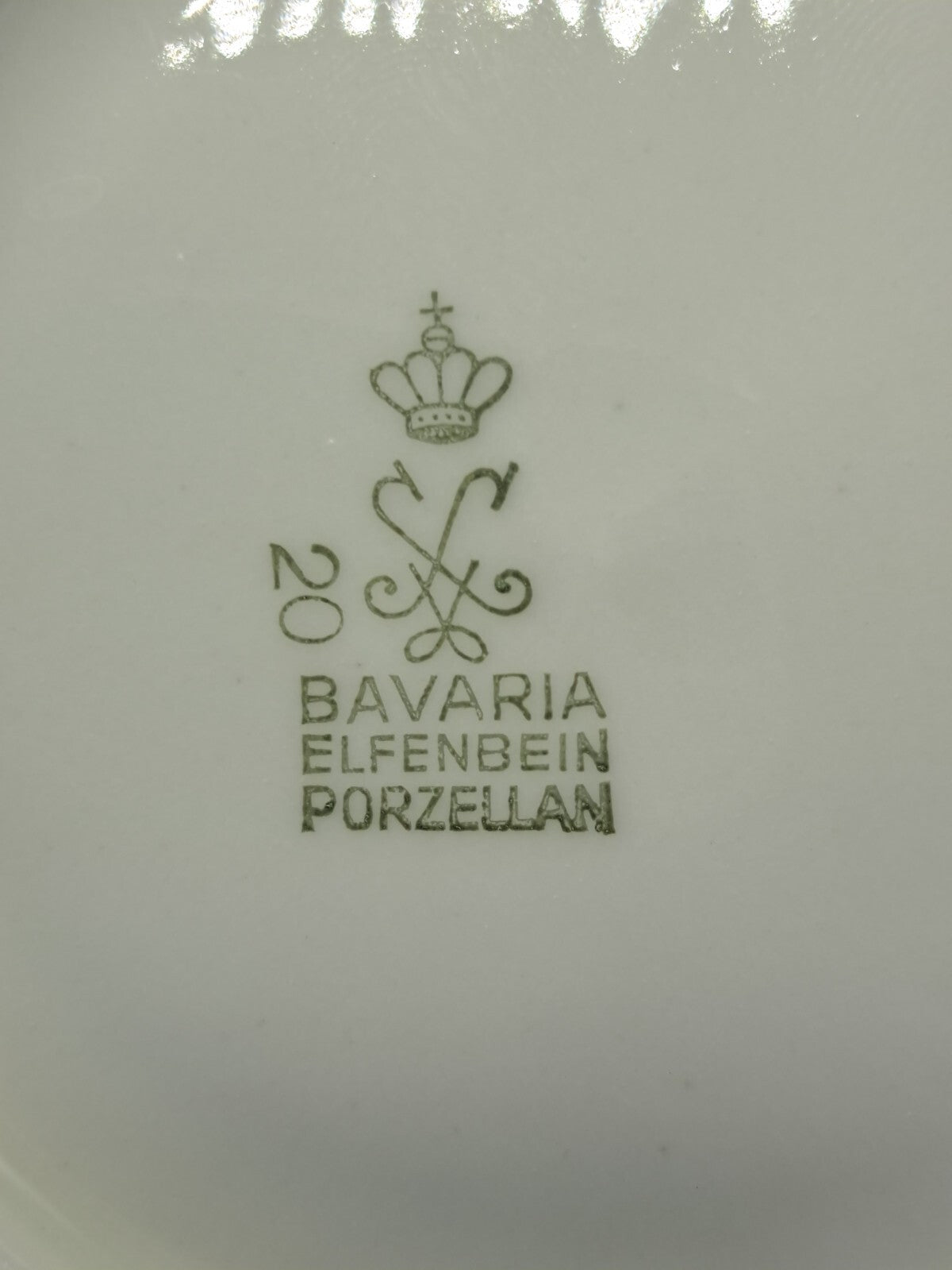 Bavaria Elfenbein Porzellan 1 Tasse Untertasse Teller Kaffee-Set Sammler