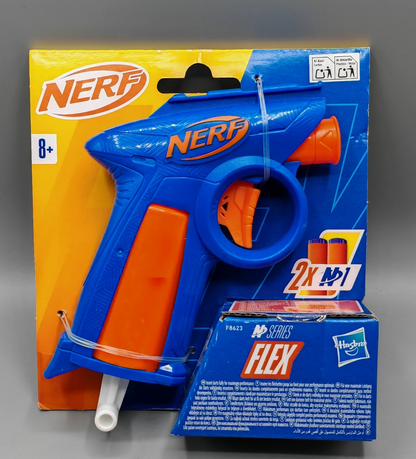 NERF N Series Flex F8623EU4 Blaster Einzelschuss + 2 N1 Darts Spielzeug ab 8  D7