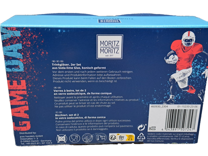 Moritz & Moritz Trinkgläser 2er Set 300ml American Football Game Day Gläser B6