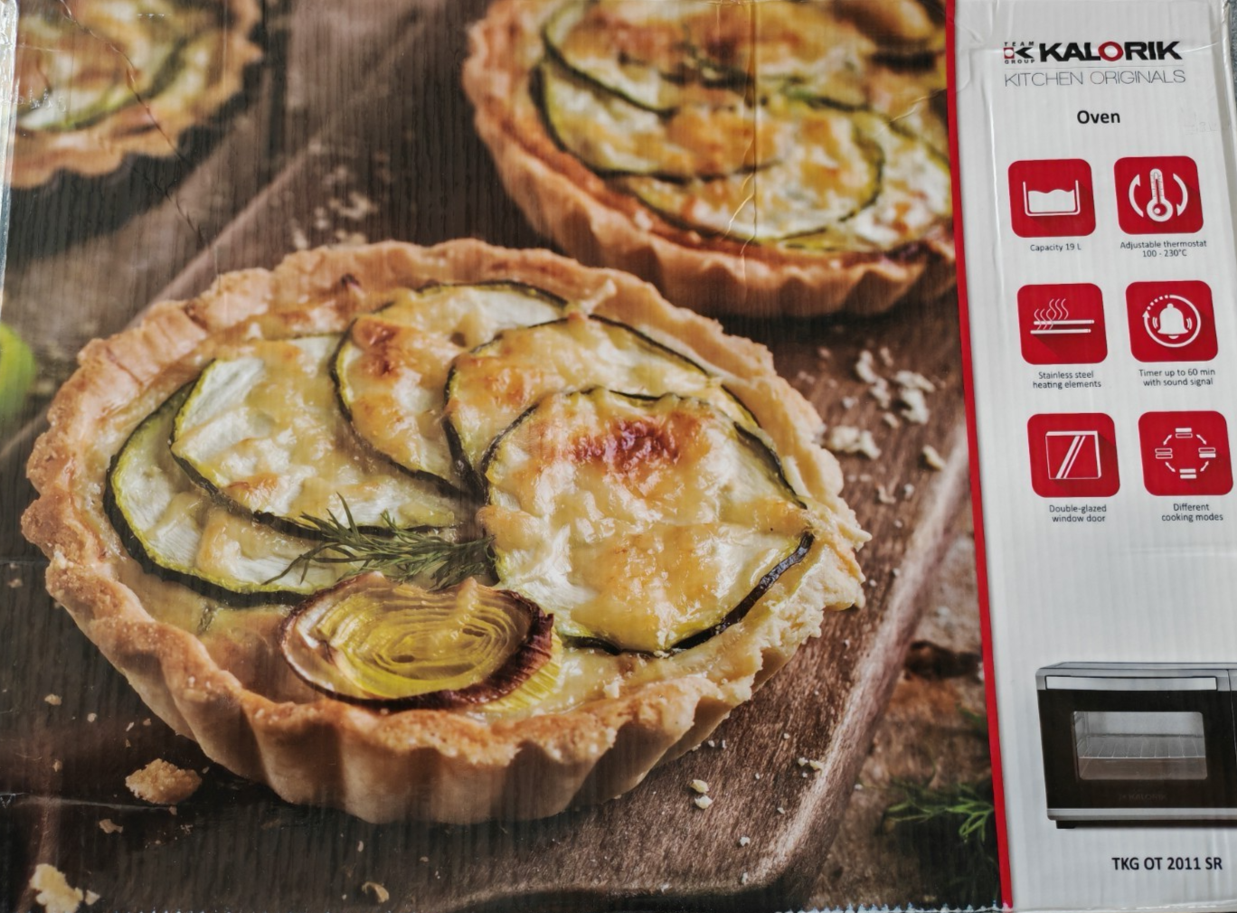 Kalorik TKG OT 2011 SR Minibackofen 19L Grill Backofen Timer 1280W Silber E6