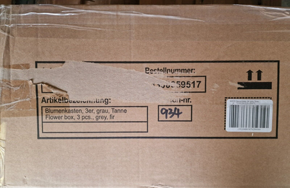Tchibo Blumenkasten 3er Set Grau Tanne Balkon Pflanzkübel Garten
