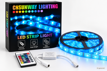 CNSUNWAY RGB LED Strip 5050 24V Lichtband Farbwechsel mit Fernbedienung HA35