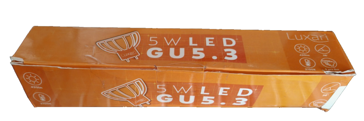 5x Luxari LED GU5.3 MR16 5W 420lm 2700K Warmweiß 38° Spot 12V HA35