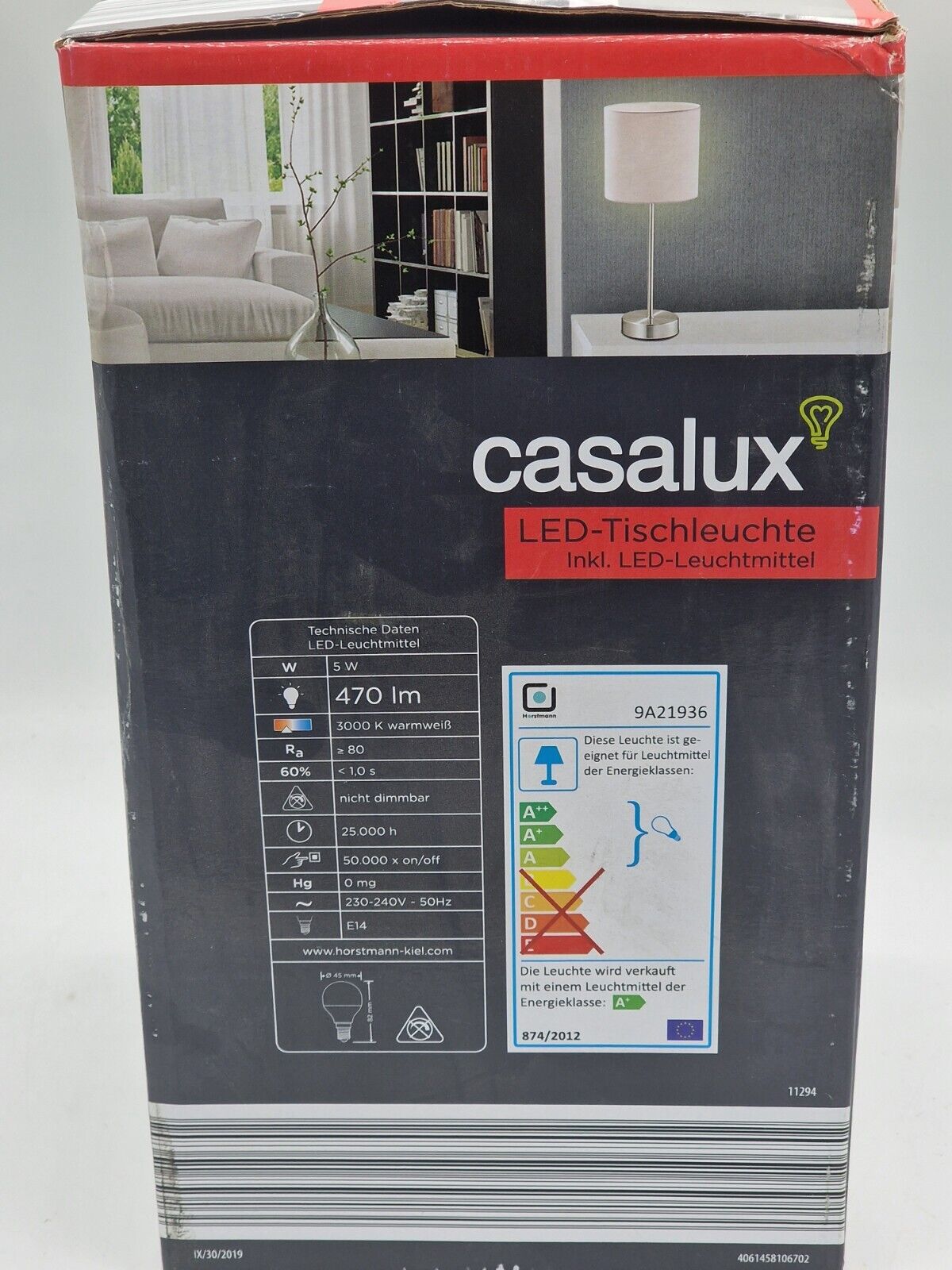 Casalux LED-Tischleuchte inkl. LED Mittel, Höhe 38,5 cm