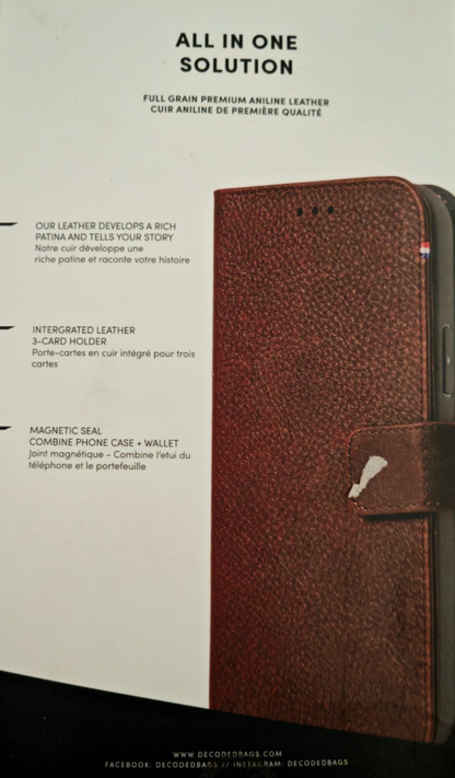 DECODED Detachable Wallet für iPhone 12 – Braun – MagSafe – Echtleder A9