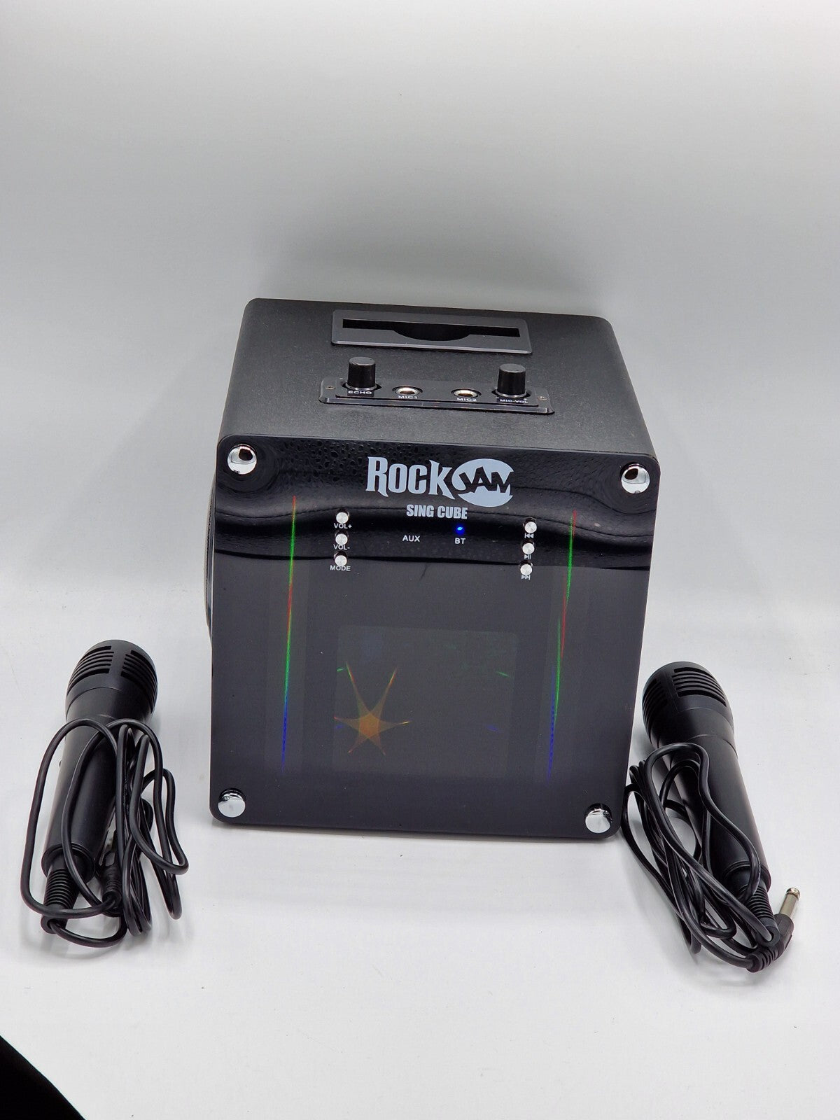 RockJam Singcube 5W Bluetooth Karaoke Maschine mit 2 Mikrofonen Party