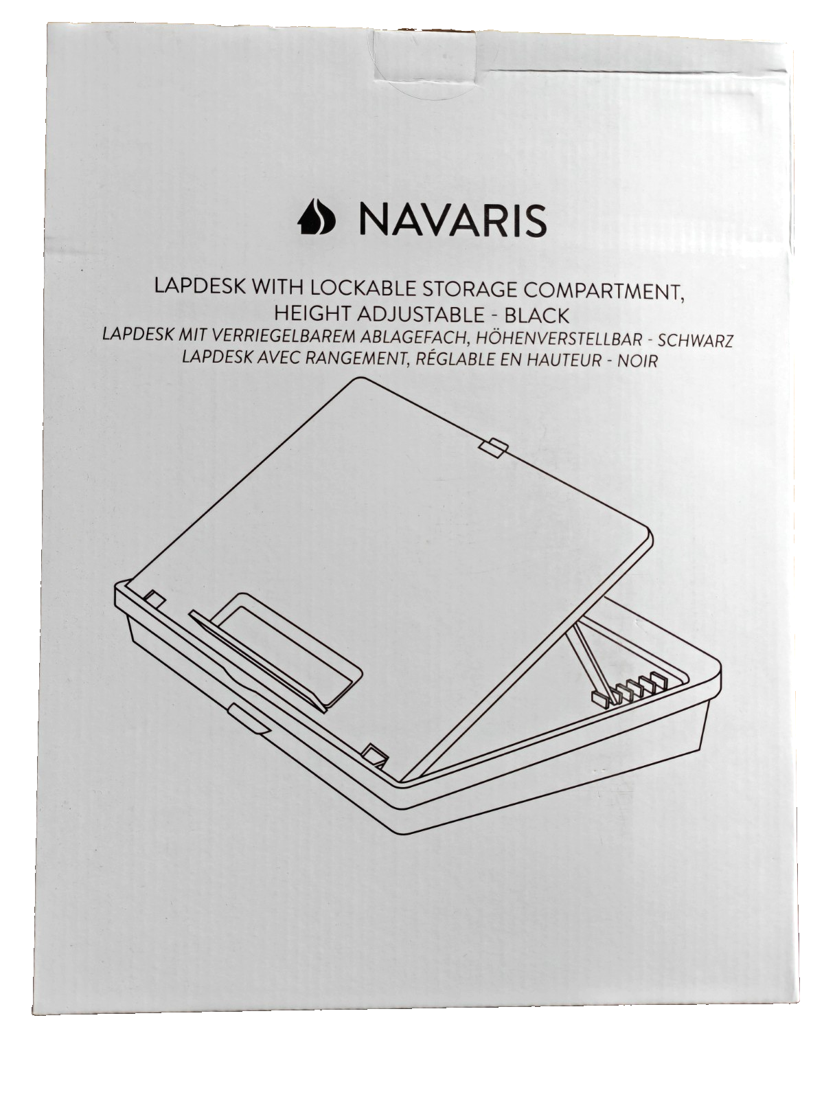 Navaris Laptop Tisch Bettablage Tablet Ständer 8 Stufen Schwarz