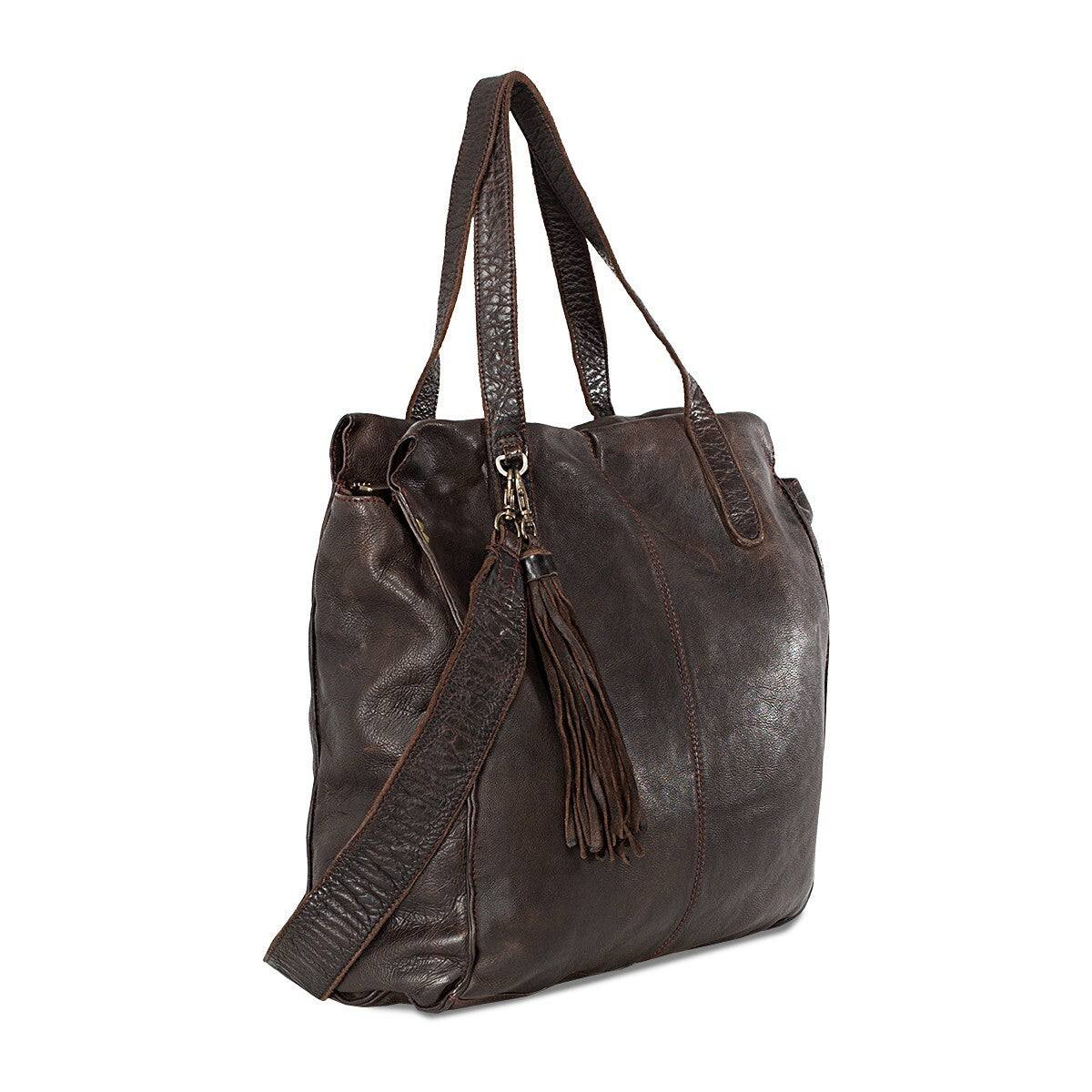 Desiderius CALADIA Basic Umhängetasche Braun Echtleder Damen Tasche