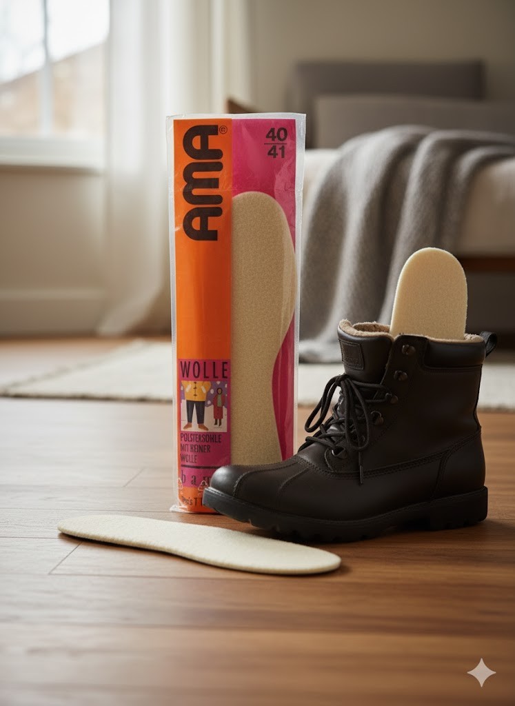 Ama Polstersohle aus reiner Wolle Größe 40/41, Sohle, Wintersohle