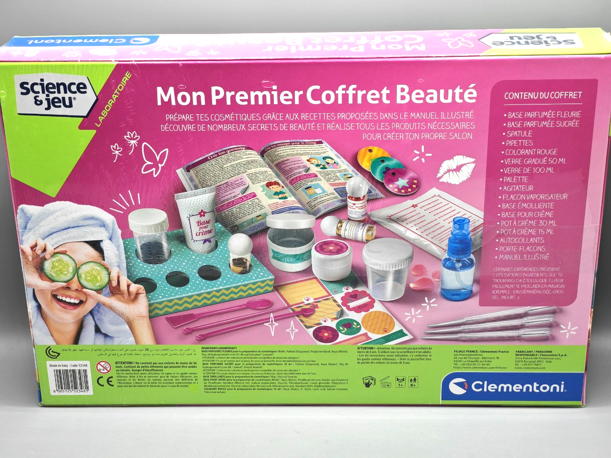 Clementoni 52348 Science & Jeu Beauty Kosmetik Labor Set Kinder ab 8 Jahre  D5