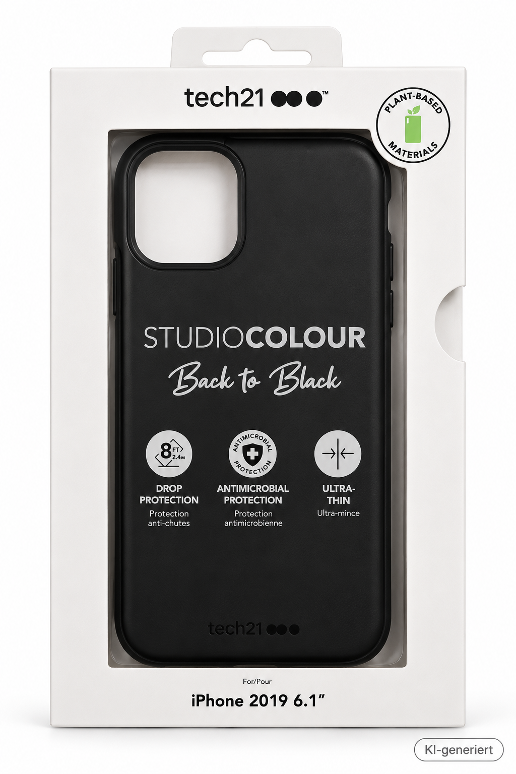 Tech21 Studio Colour iPhone 11 6,1" Hülle Schwarz Back to Black 2,4m Schutz A9