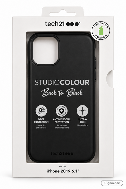 Tech21 Studio Colour iPhone 11 6,1" Hülle Schwarz Back to Black 2,4m Schutz A9