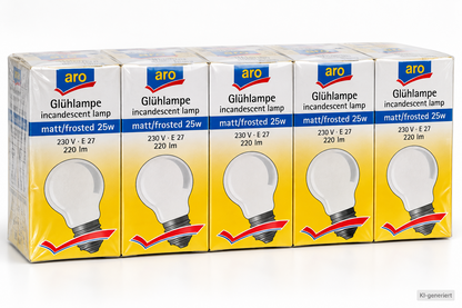 10x aro Glühlampe E27 25W 230V 220lm matt klassische Glühbirne Leuchtmittel HA35