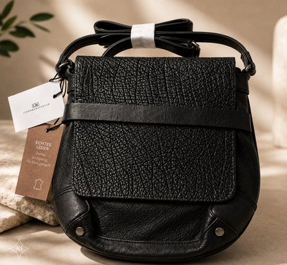 Desiderius Basic Cypress Handtasche Schwarz Echtleder Leder Tasche Unisex H2
