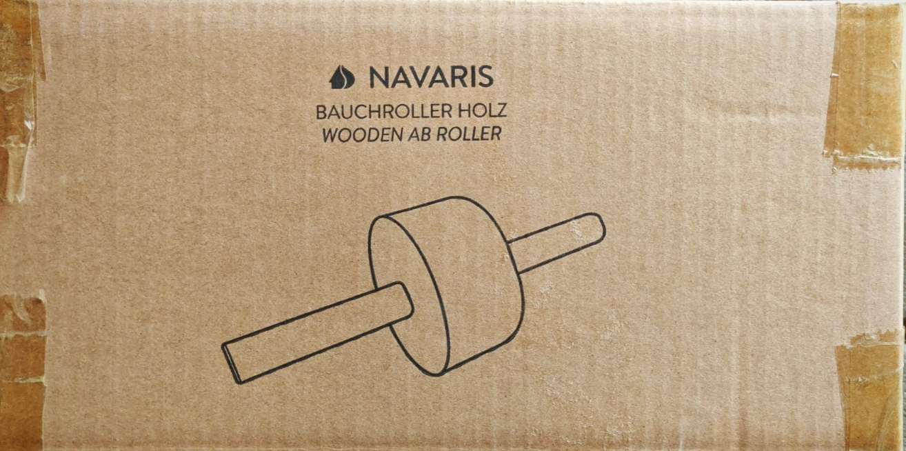 Navaris Bauchroller Holz Ab Roller Bauchtrainer Fitness Muskeltrainer Core E6