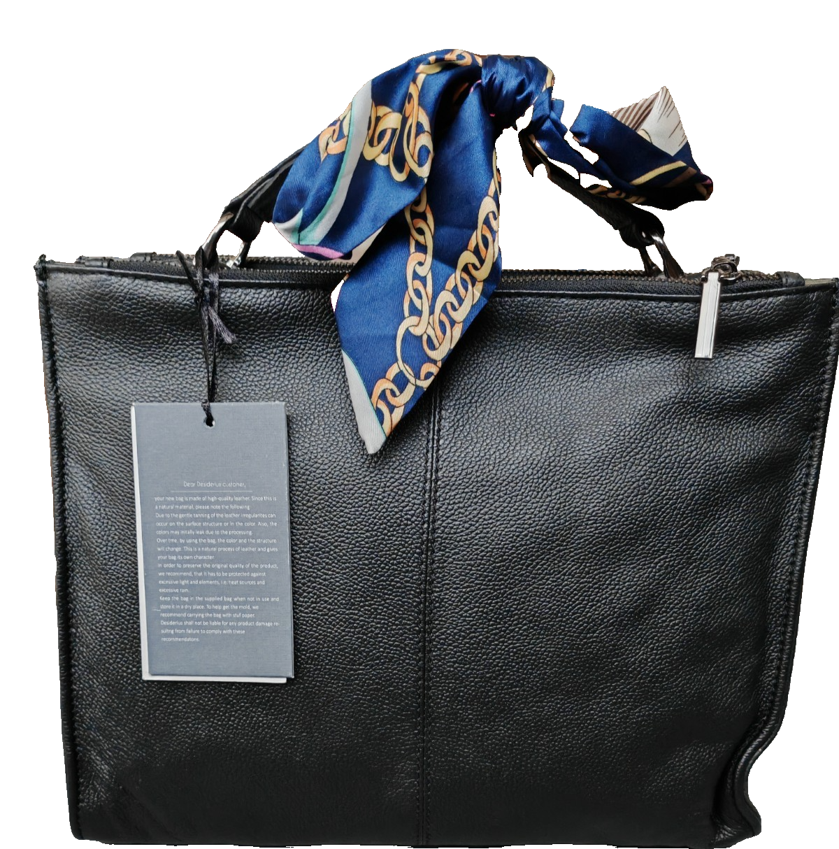 Desiderius Alivia Damen Ledertasche Schwarz Handtasche Cow Leather Goat Suede H3