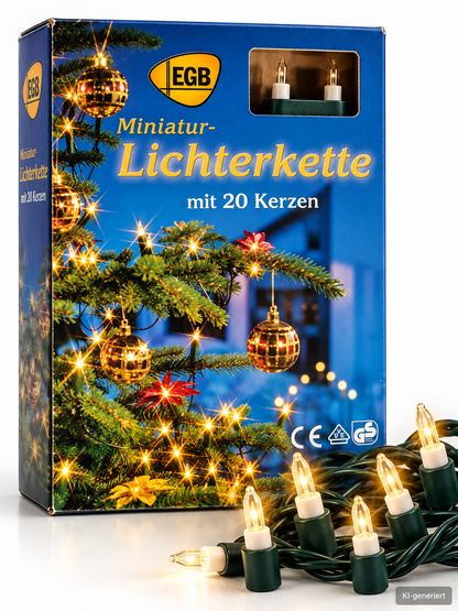 EGB Miniatur Lichterkette 20 Kerzen Weihnachtsbaum Innen Art. 850580 A34