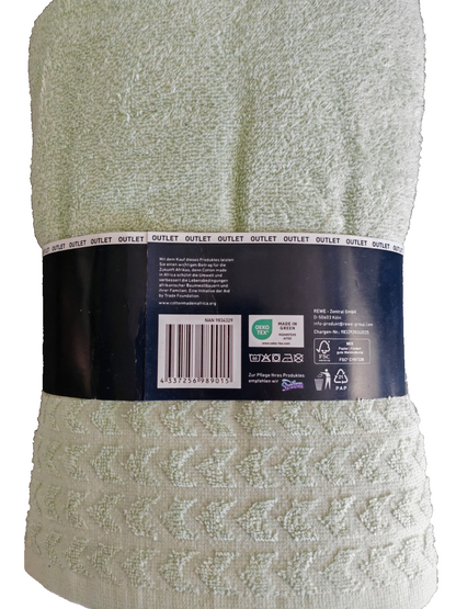 2x Home Ideas Frottee Duschtuch 70x130 cm 100% Baumwolle Grün Handtuch D10