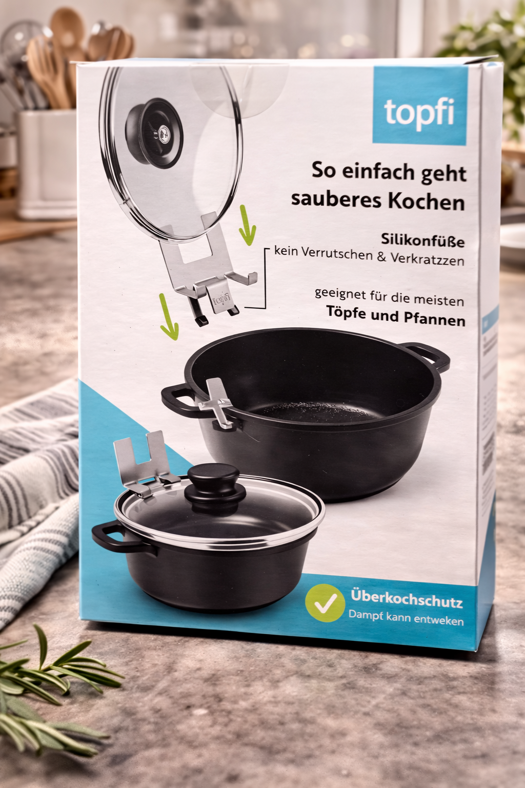 TOPFI Topfdeckelhalter Höhle der Löwen Deckelhalter Küche