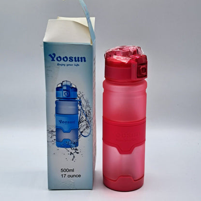 Yoosun Enjoy Your Life 500ml Trinkflasche, Rot, Sport, Schule