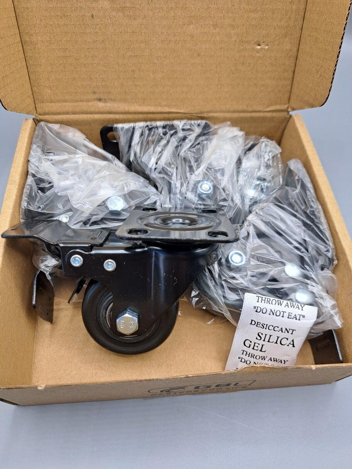 GBL Heavy Duty Castor Wheels + Schrauben – 50 mm bis zu 200 kg – 4 Stück Schwarz