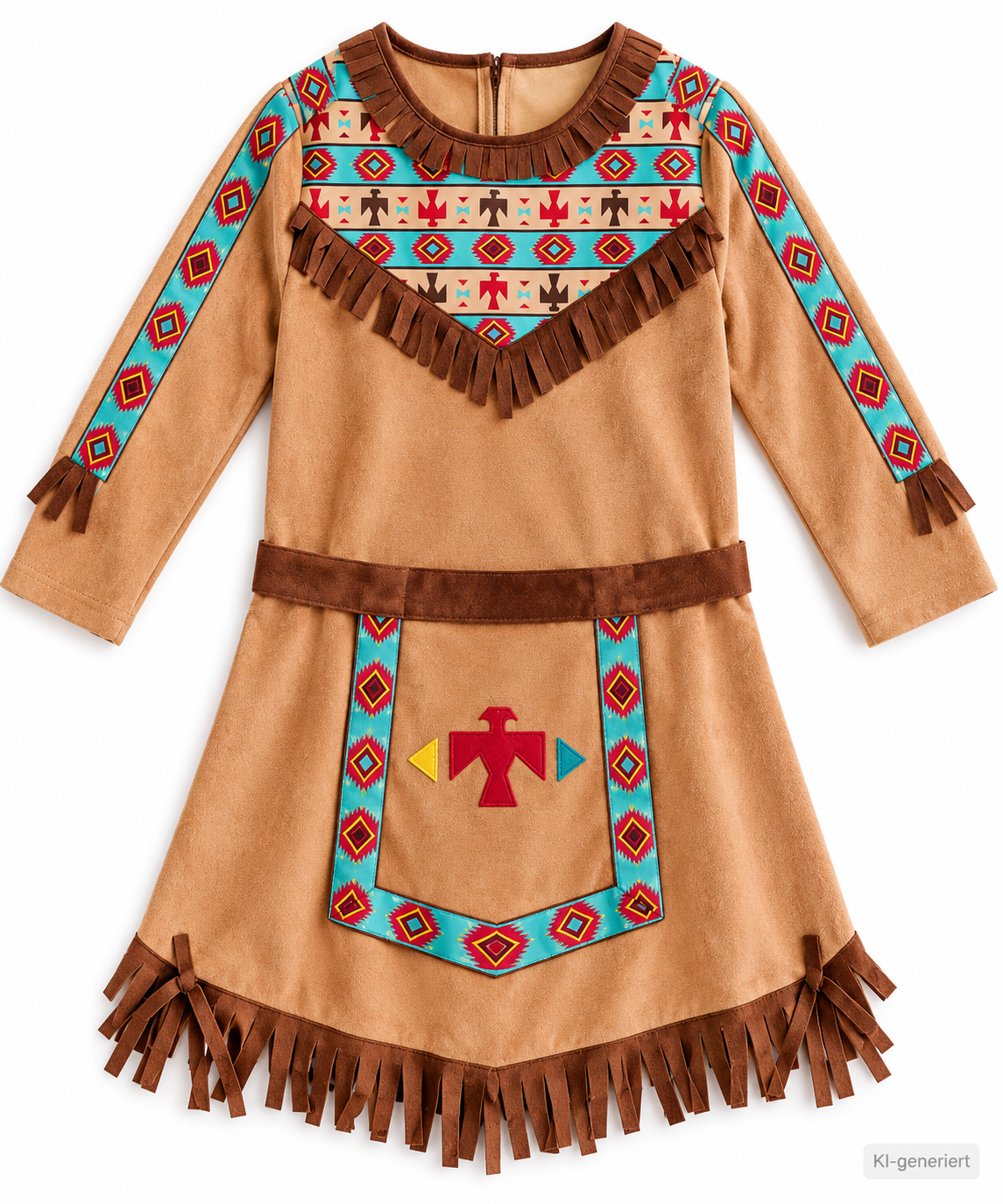 Rubie's Indianerin Kostüm Mädchen Gr.152 Braun Fasching Karneval Wilder Westen